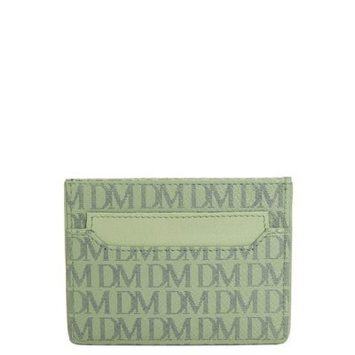 Monogram Leather Card Case - Mint