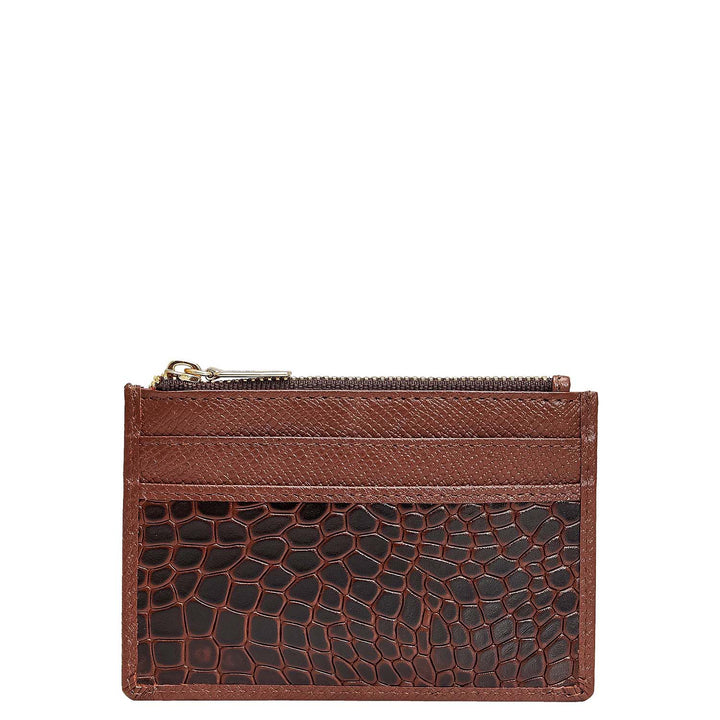 6 Slots Leather Card Case - Date