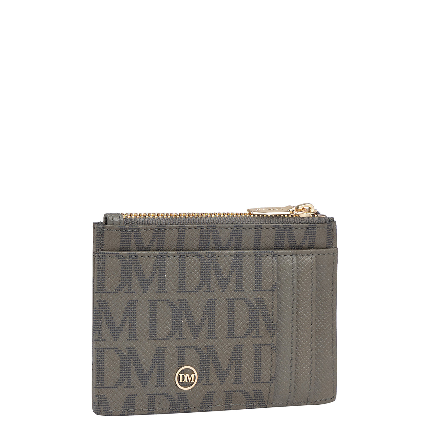 Monogram Leather Card Case - Fossil