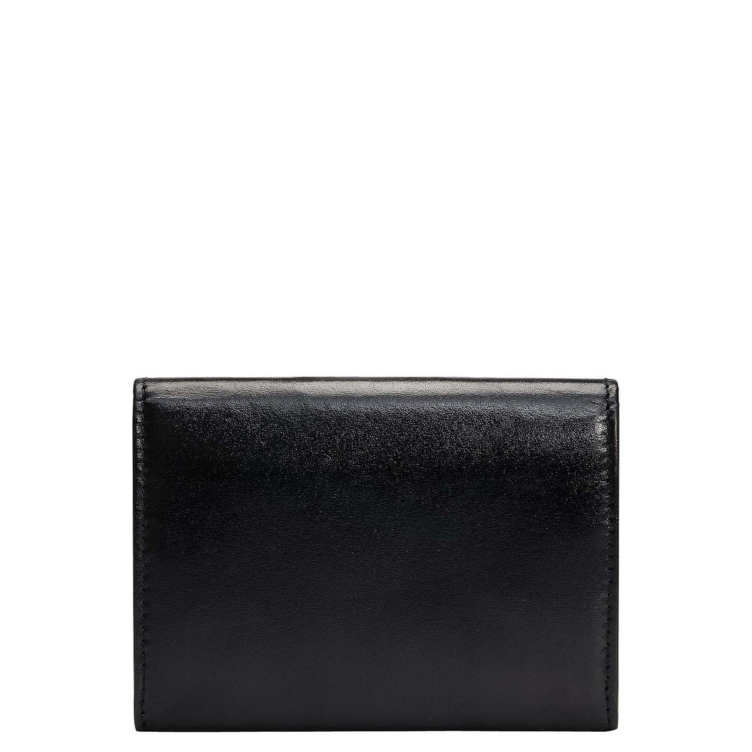 3 Slots Leather Card Case - Black