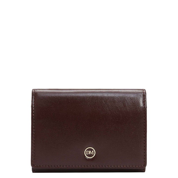 3 Slots Leather Card Case - Brown