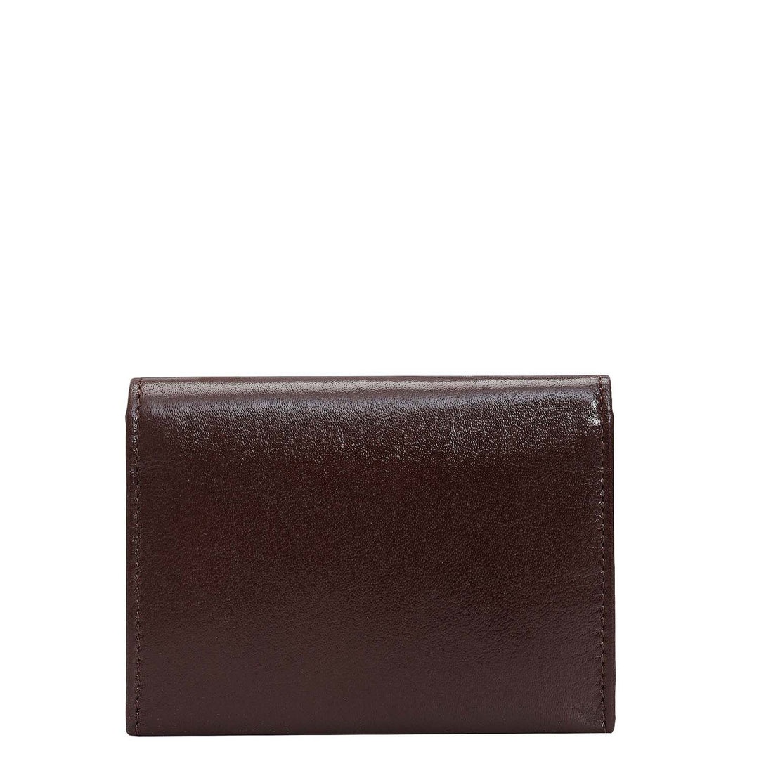 3 Slots Leather Card Case - Brown