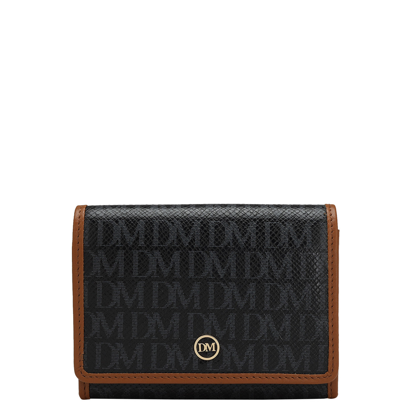 Monogram Leather Card Case - Black