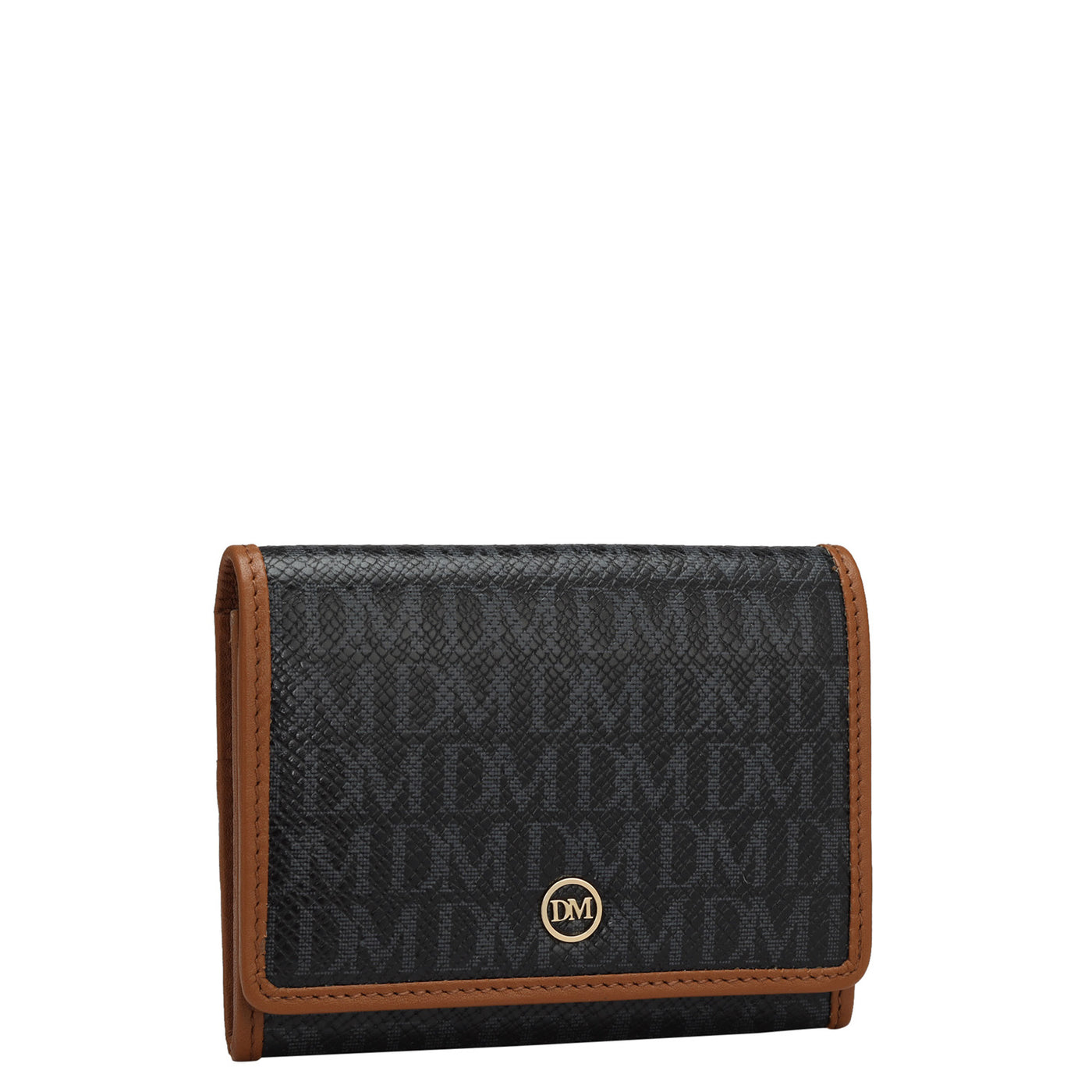 Monogram Leather Card Case - Black