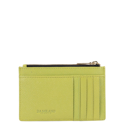 Franzy Leather Card Case - Lime