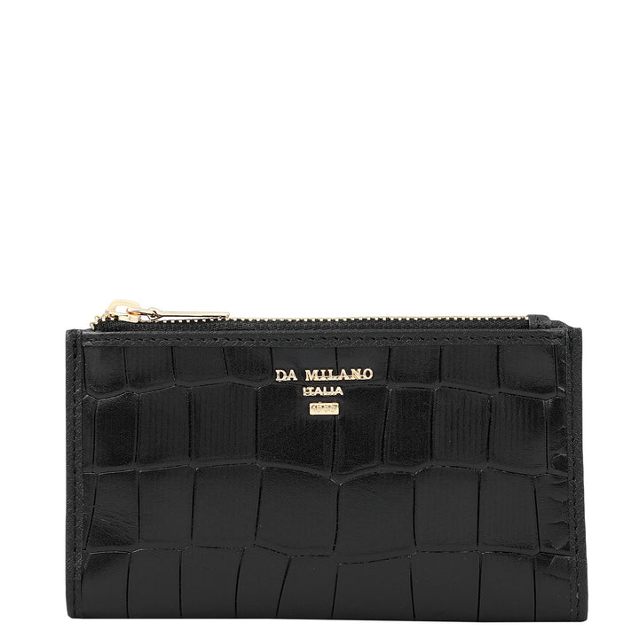 5 Slots Leather Card Case - Black