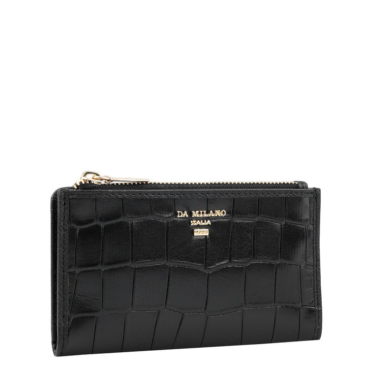 5 Slots Leather Card Case - Black
