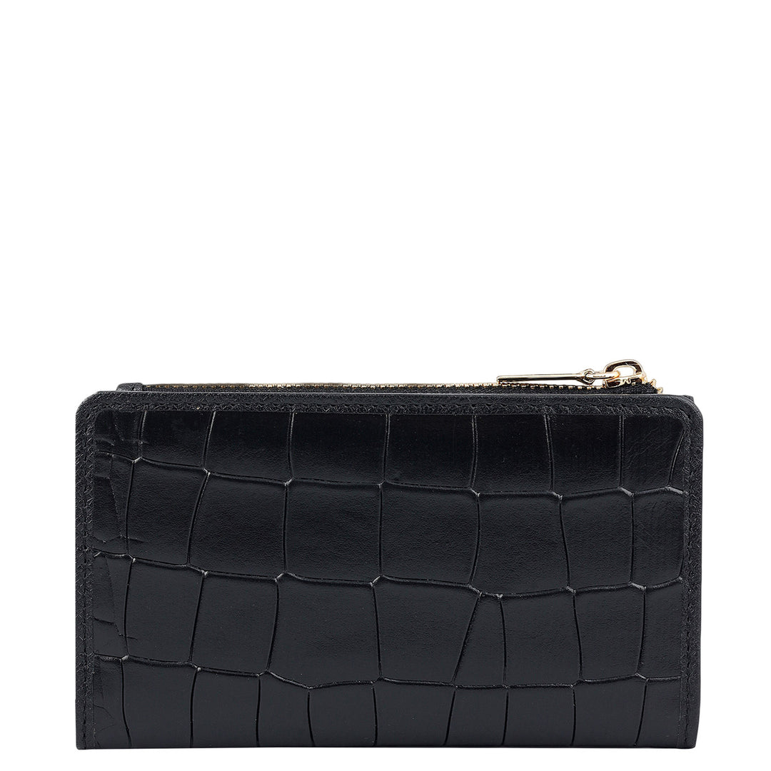 5 Slots Leather Card Case - Black