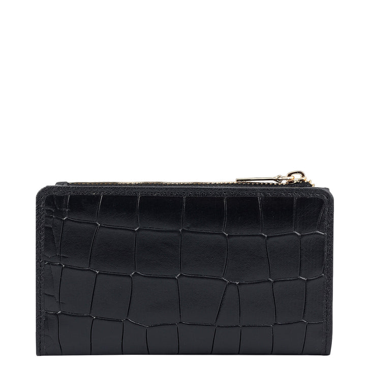 5 Slots Leather Card Case - Black