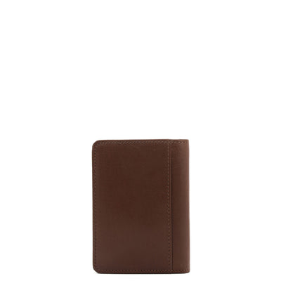 8 Slots Leather Card Case - Brown