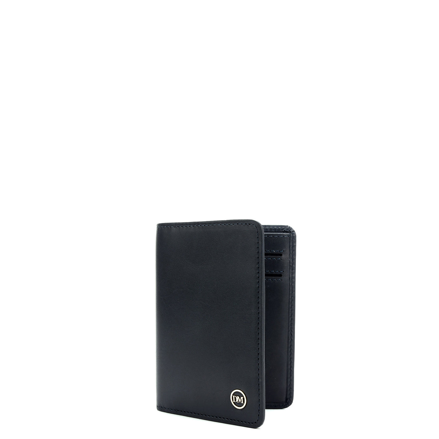 8 Slots Leather Card Case - Navy
