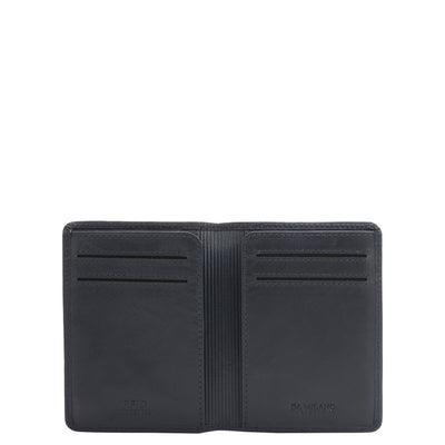 8 Slots Leather Card Case - Navy