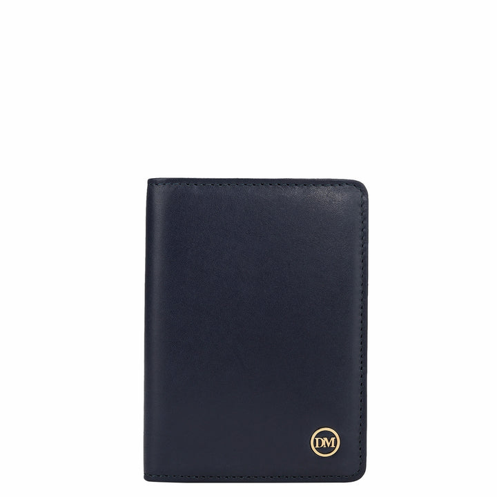 Calf Leather Card Case - Navy
