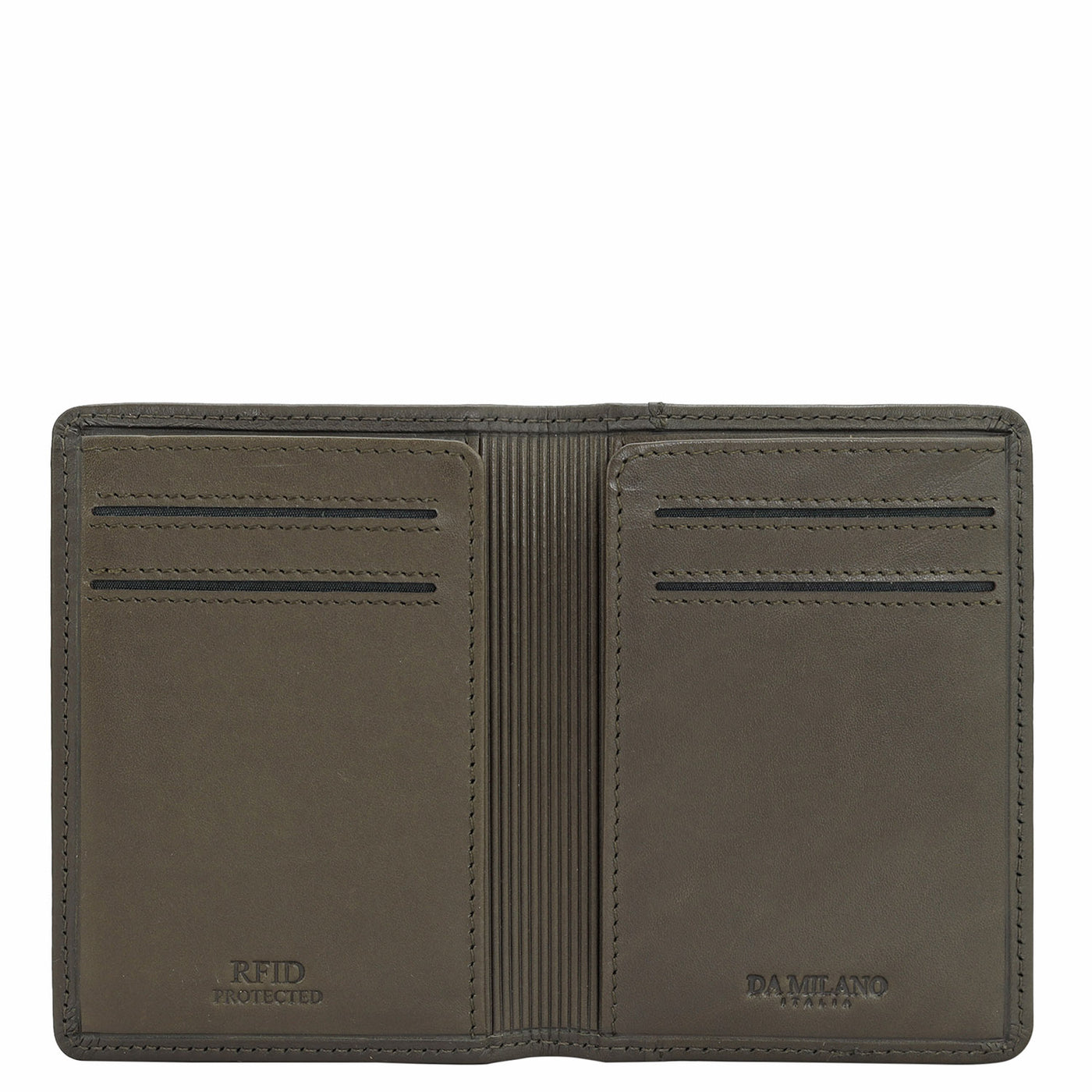 Calf Leather Card Case - Olive