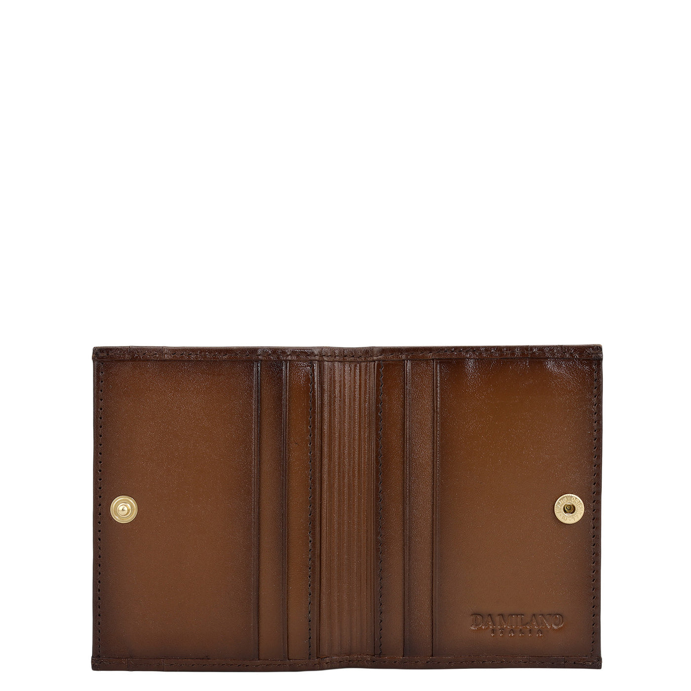 6 Slots Leather Card Case - Cognac