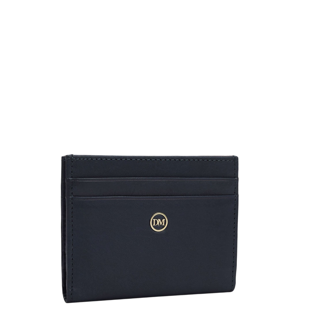 12 Slots Leather Card Case - Navy