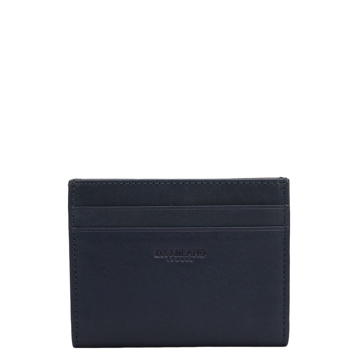 12 Slots Leather Card Case - Navy