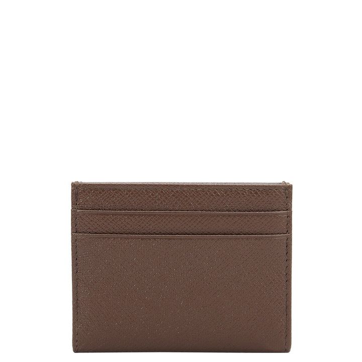 6 Slots Leather Card Case - Walnut