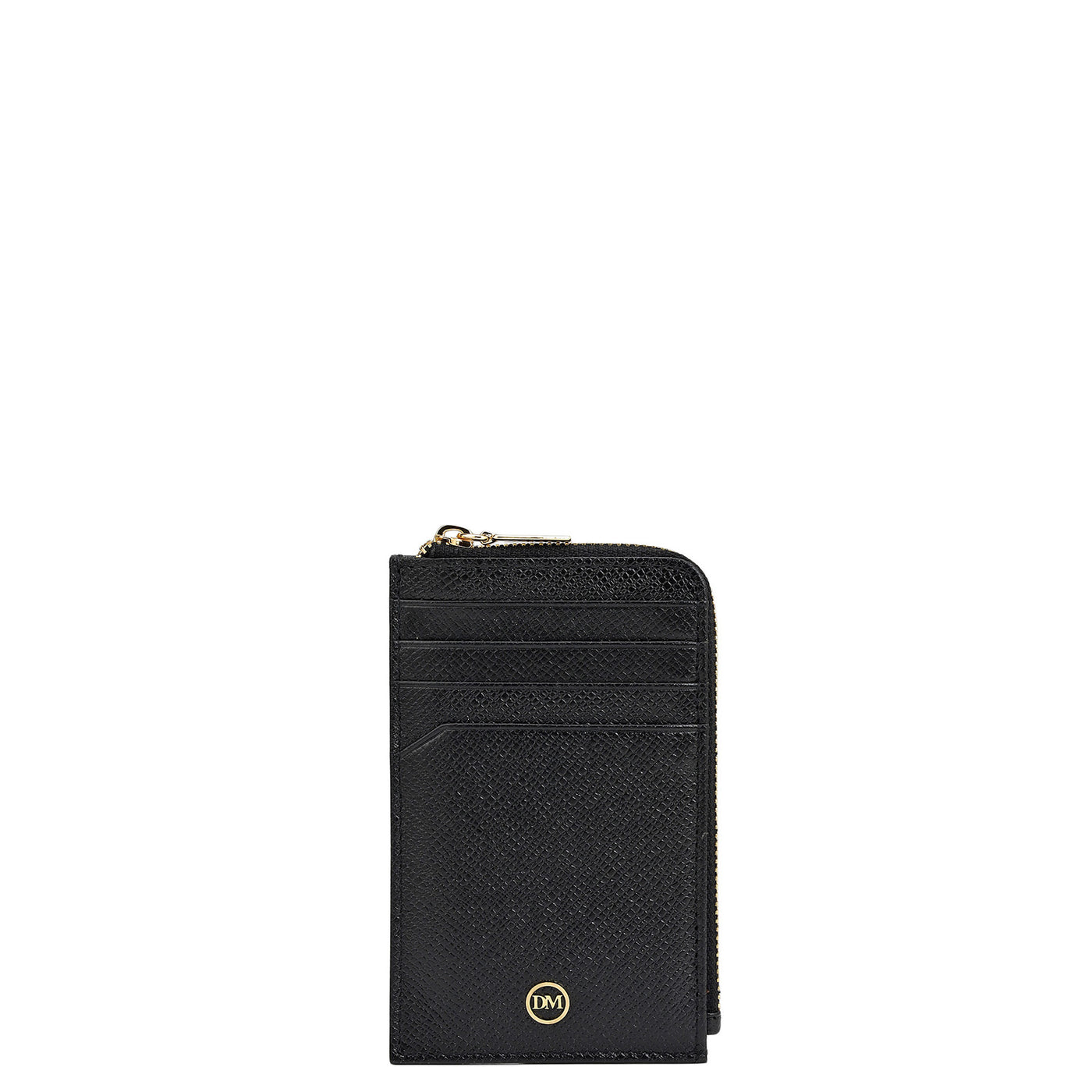8 Slots Leather Card Case - Black