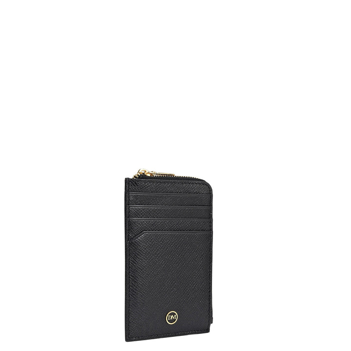 8 Slots Leather Card Case - Black