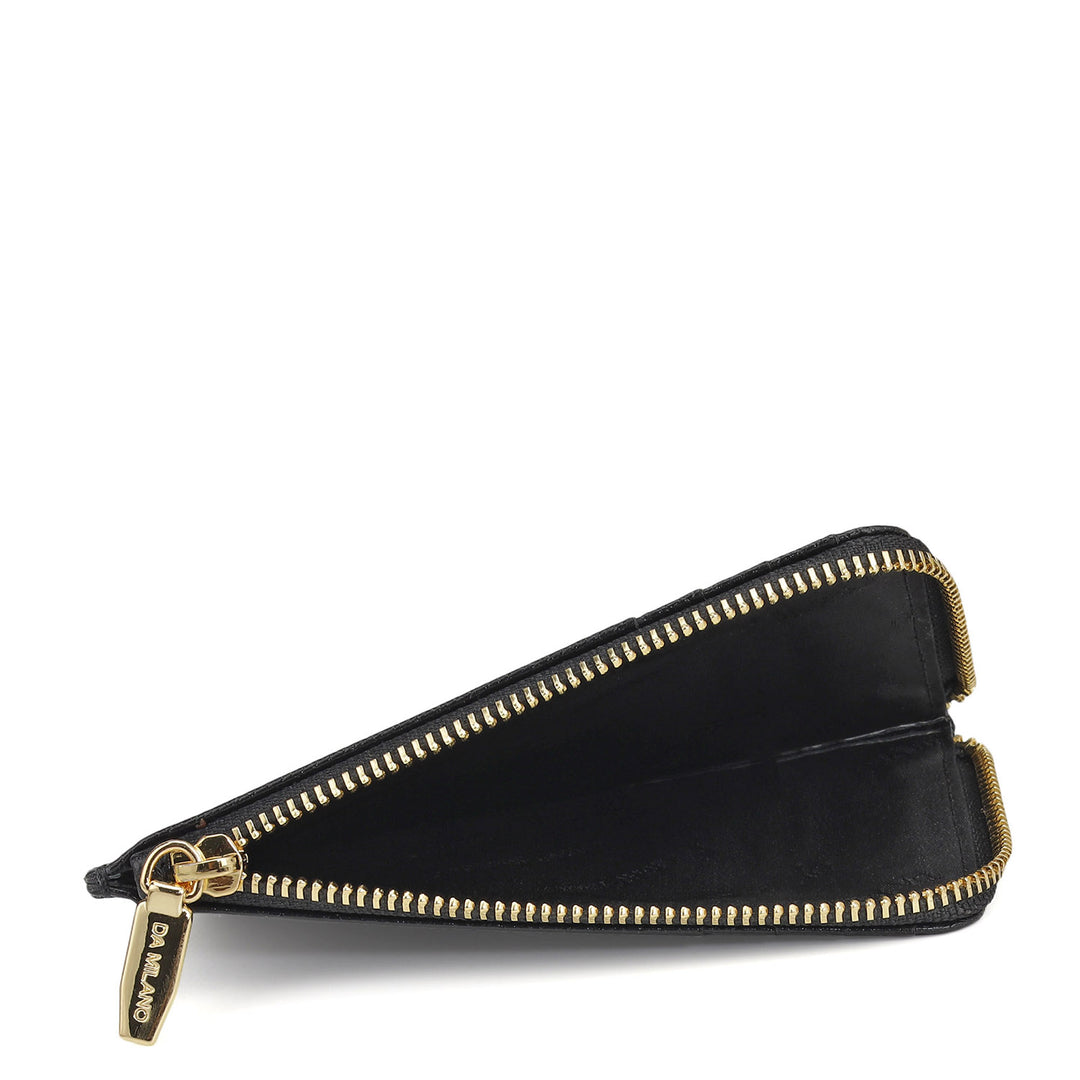 8 Slots Leather Card Case - Black