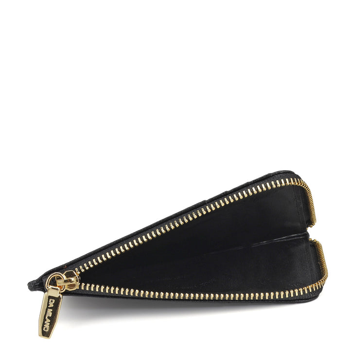8 Slots Leather Card Case - Black