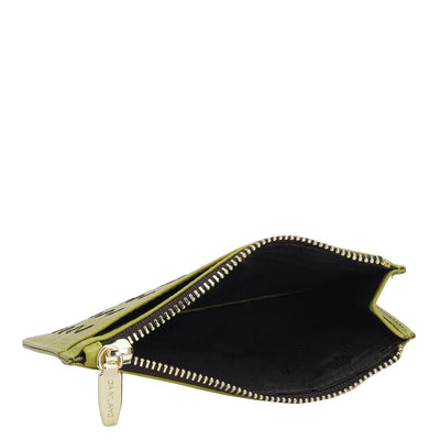 6 Slots Leather Card Case - Green Tea