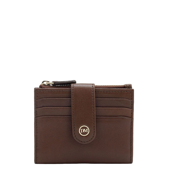 11 Slots Leather Card Case - Brown