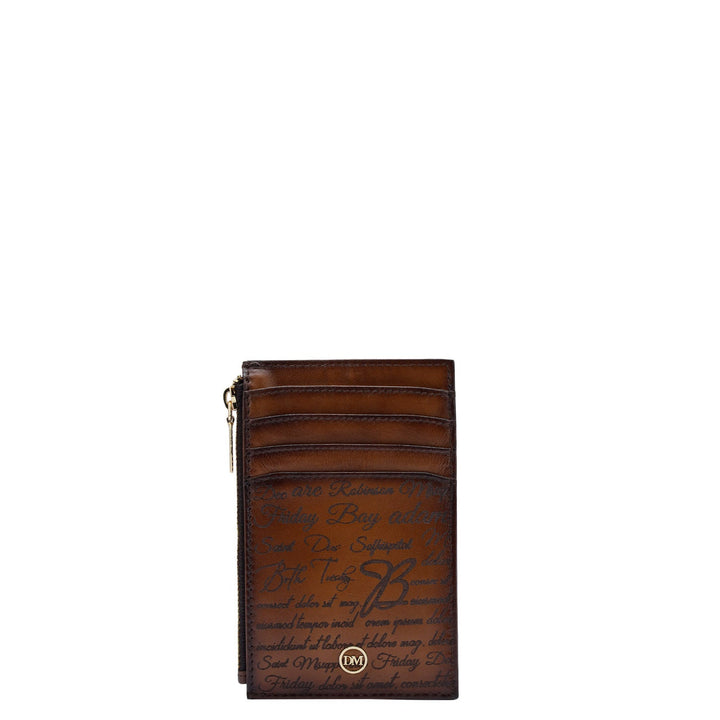 5 Slots Leather Card Case - Cognac