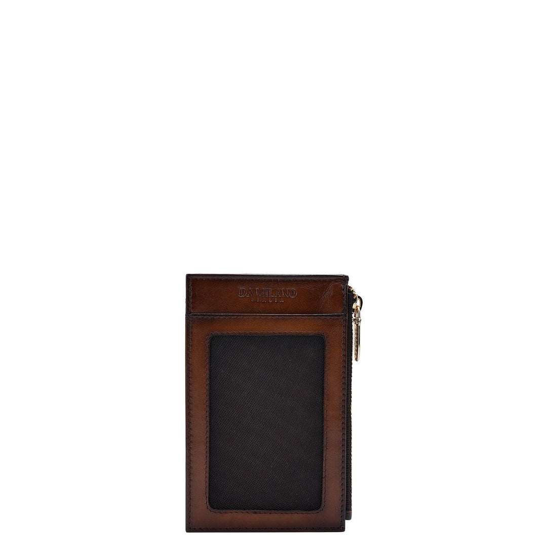 5 Slots Leather Card Case - Cognac