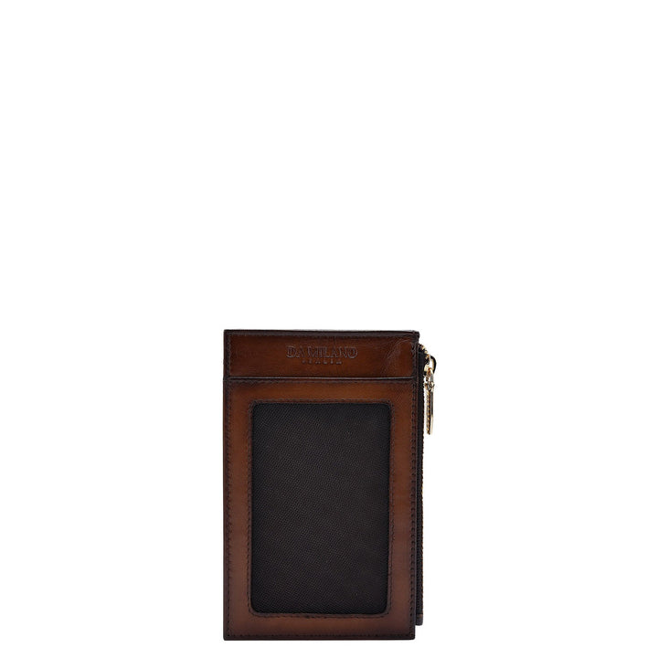 5 Slots Leather Card Case - Cognac