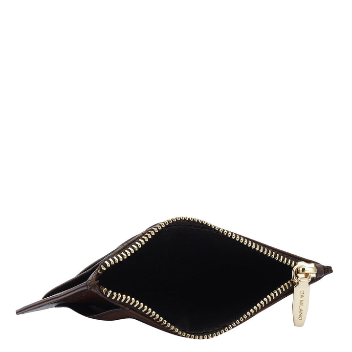 5 Slots Leather Card Case - Cognac