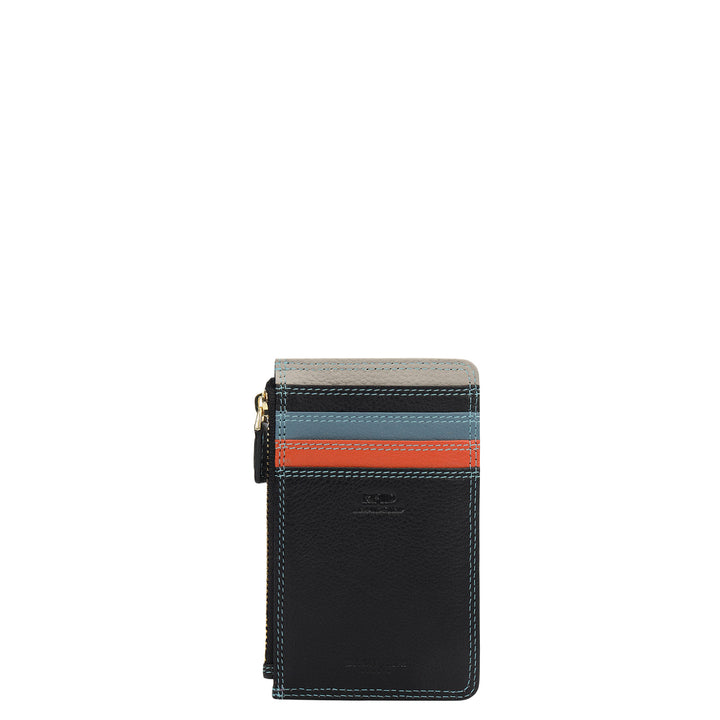 Prisme 4 Slots Leather Card Case - Brown