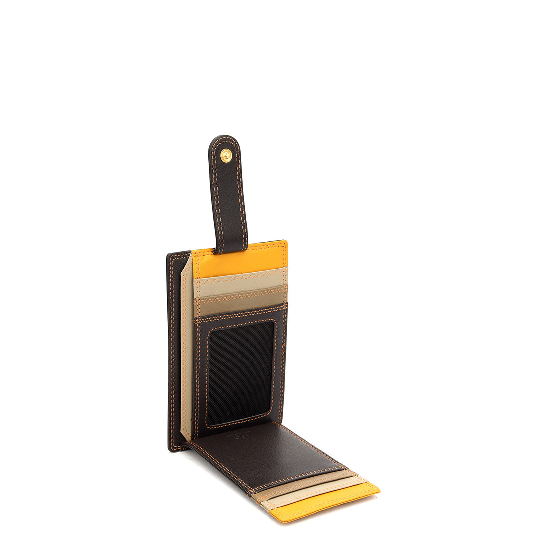 Multi Slot Leather Card Case - Brown