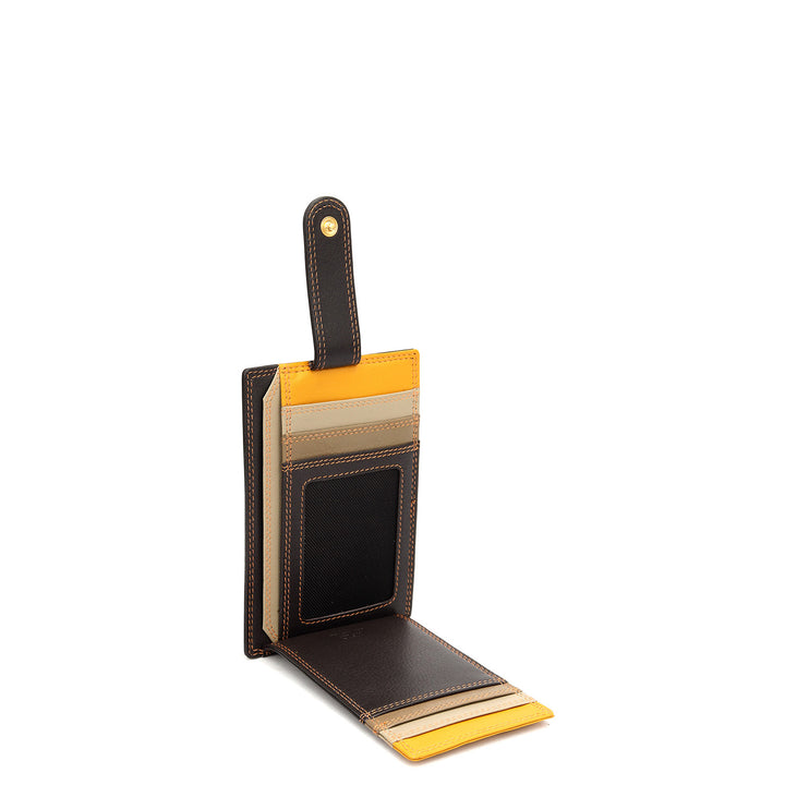 Multi Slot Leather Card Case - Brown