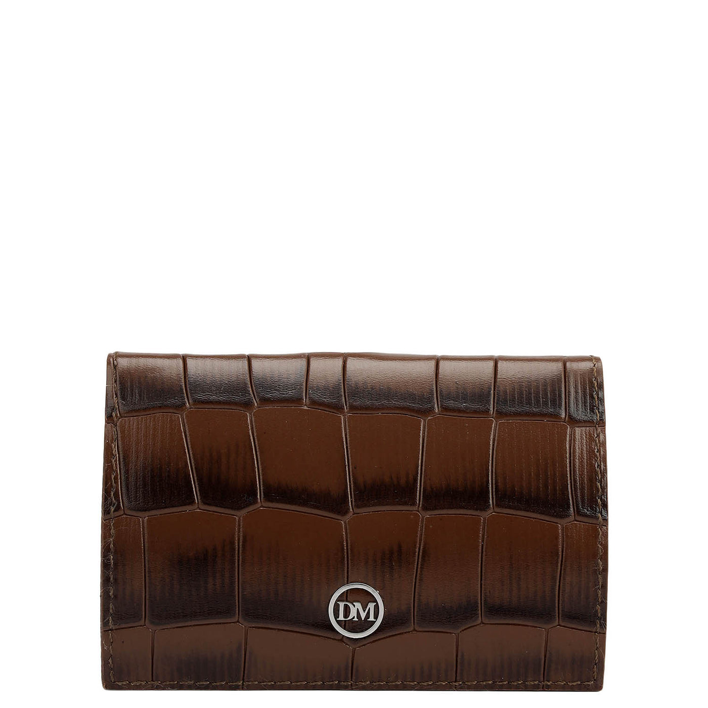 Croco Leather Card Case - Date