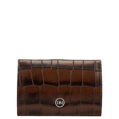 Croco Leather Card Case - Date