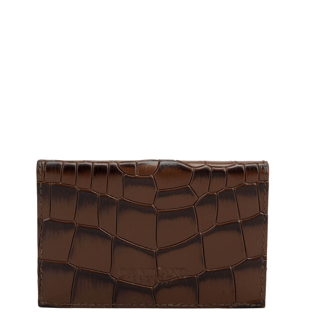 Croco Leather Card Case - Date
