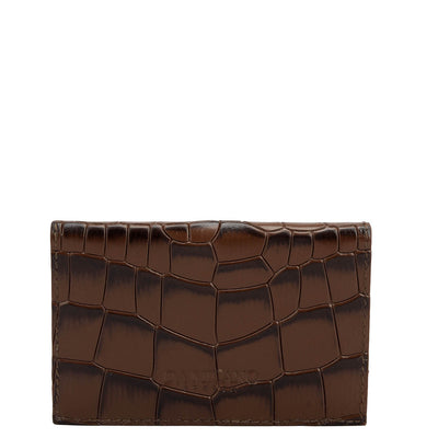 Croco Leather Card Case - Date