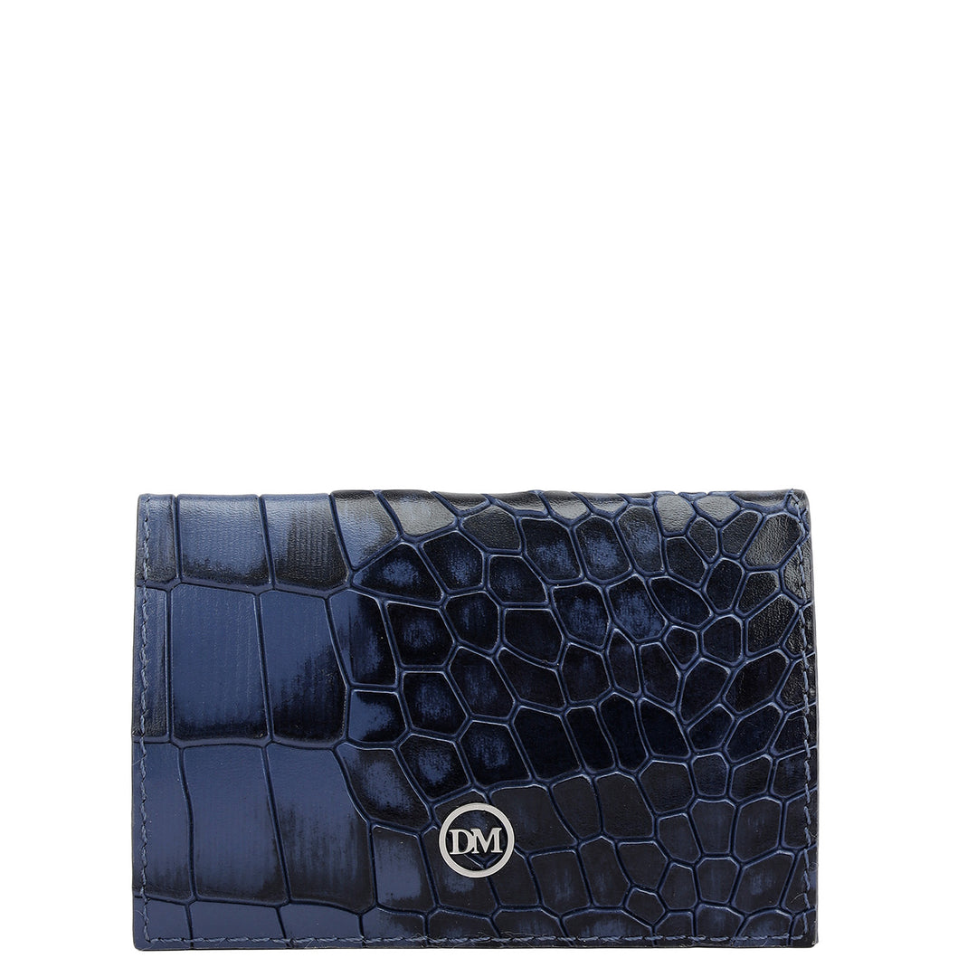Croco Leather Card Case - Stardust