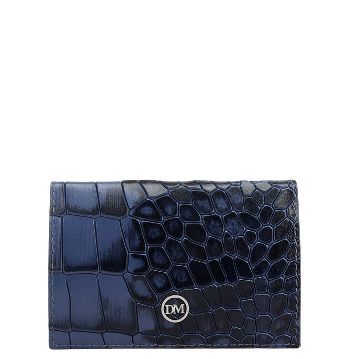 Croco Leather Card Case - Stardust