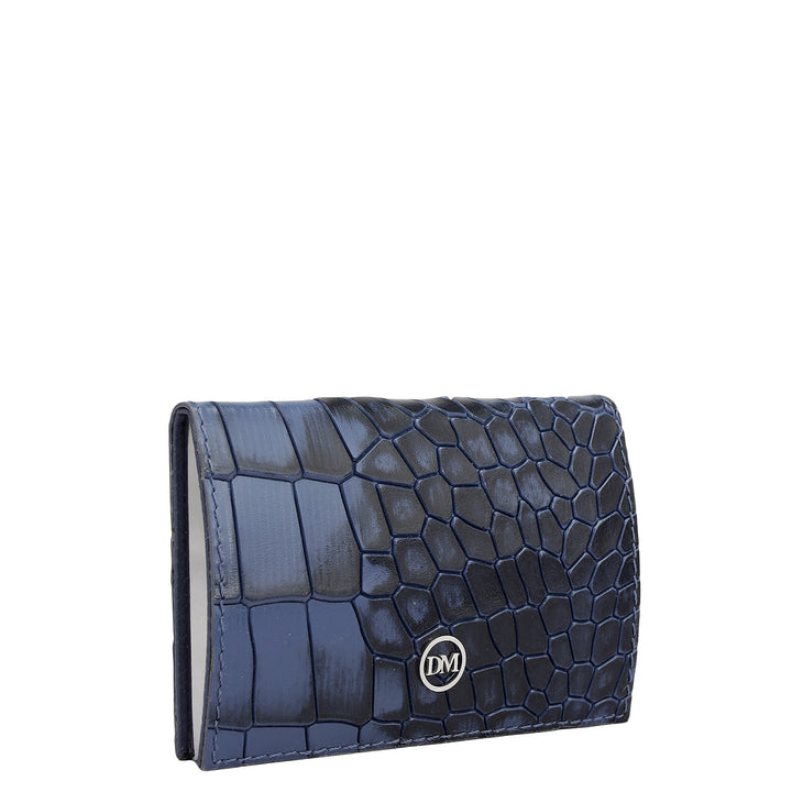Croco Leather Card Case - Stardust