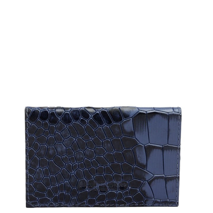 Croco Leather Card Case - Stardust