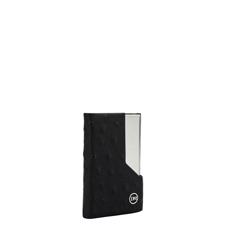 4 Slots Leather Card Case - Black