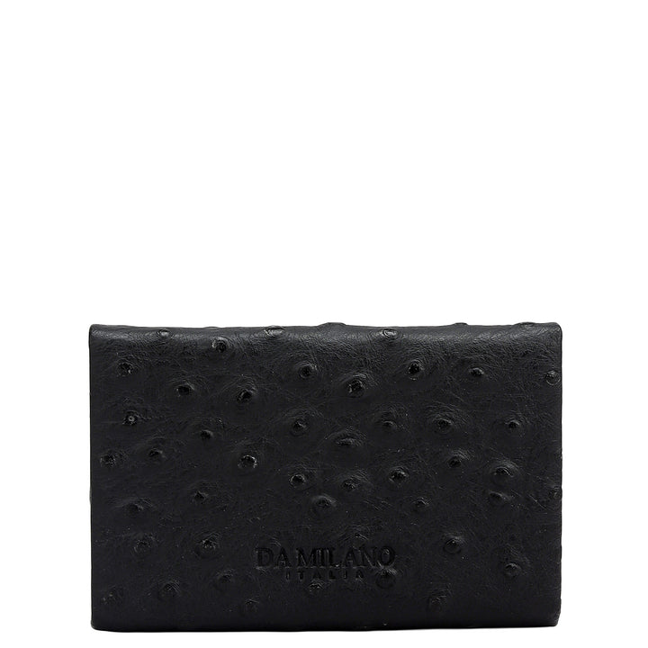 4 Slots Leather Card Case - Black