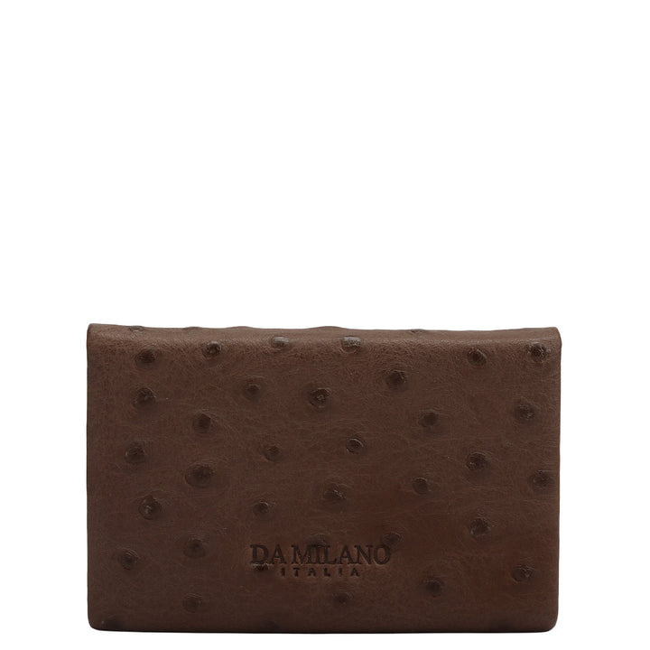 4 Slots Leather Card Case - Brown
