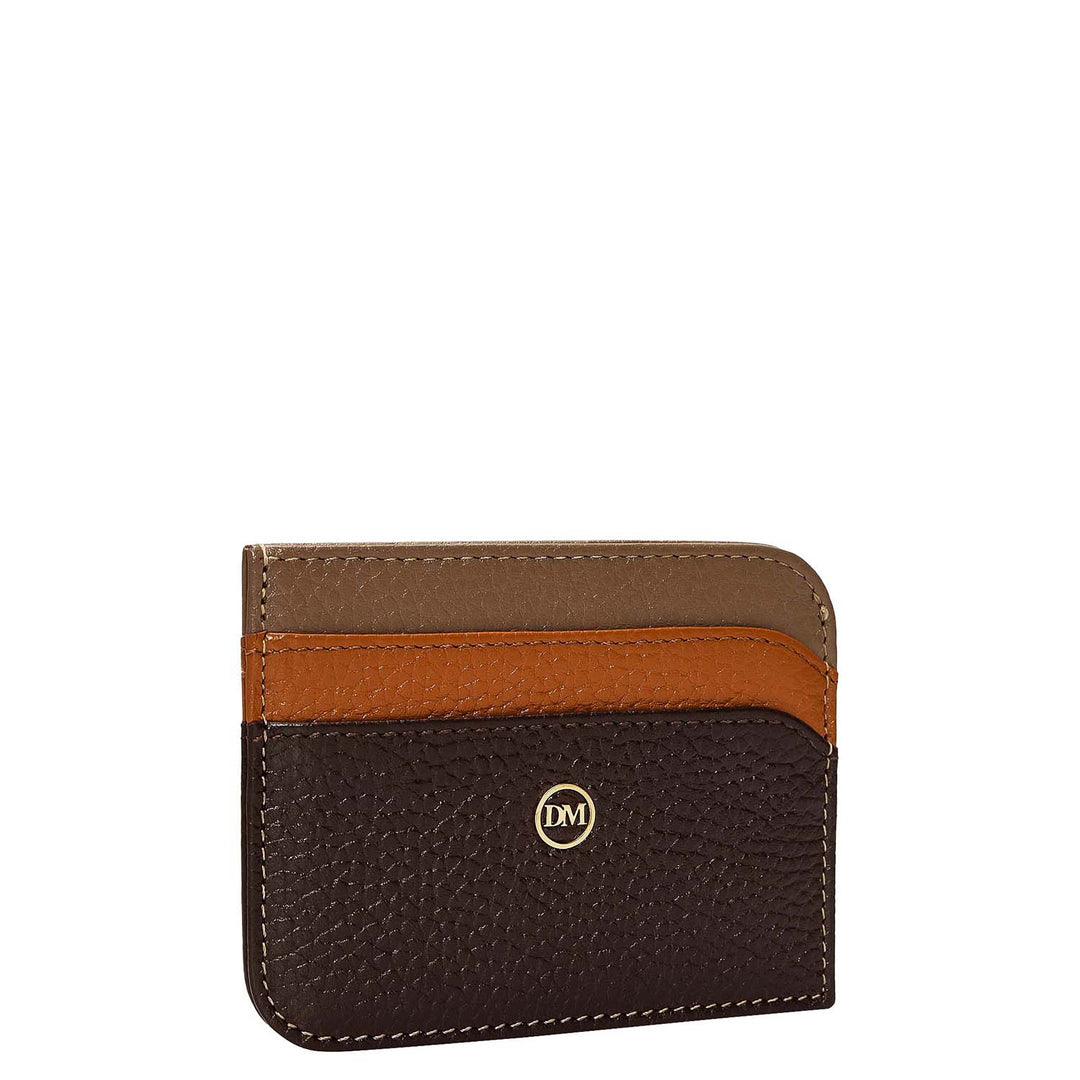 5 Slots Leather Card Case - Espresso