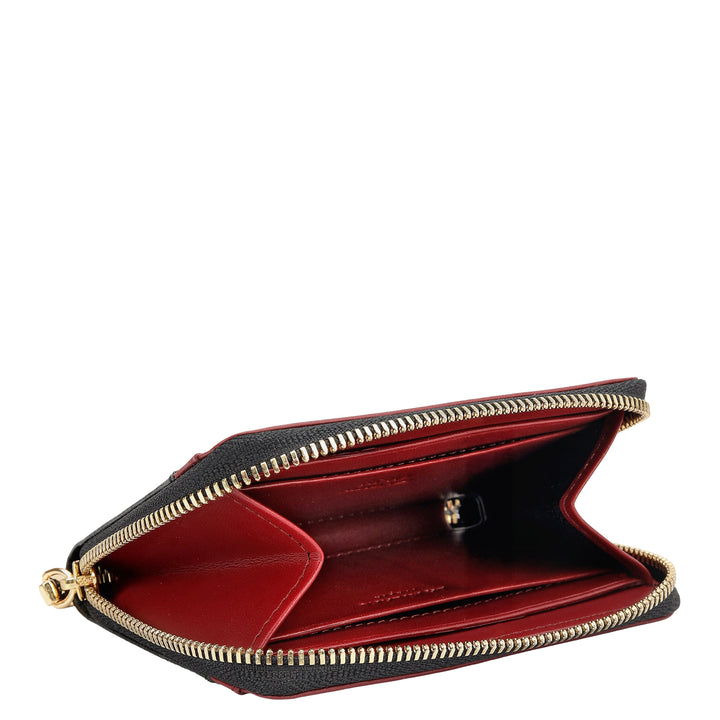 4 Slots Leather Card Case - Black