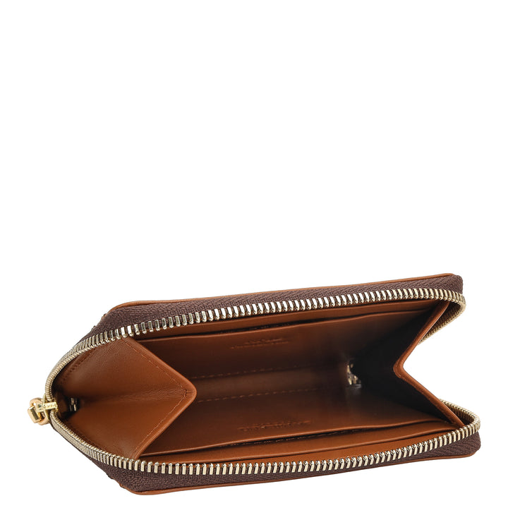 4 Slots Leather Card Case - Walnut