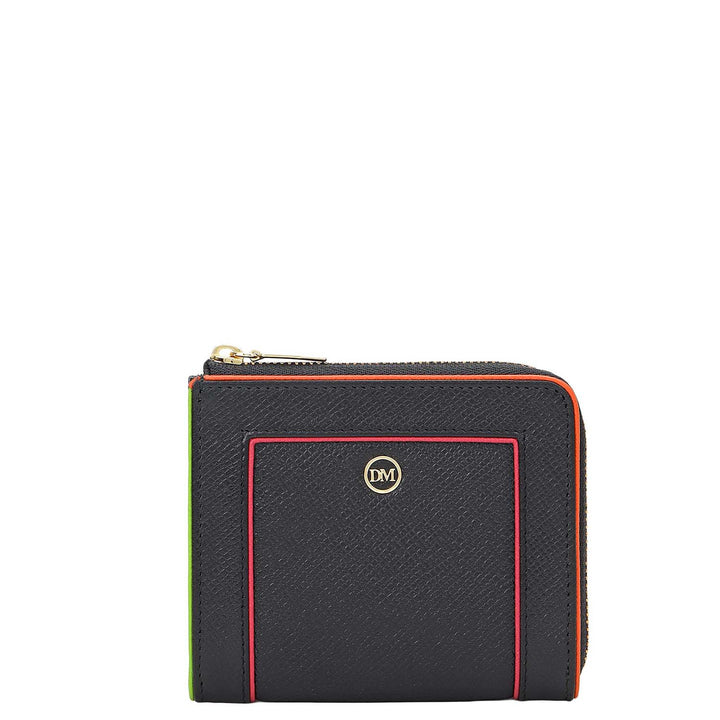 6 Slots Leather Card Case - Black